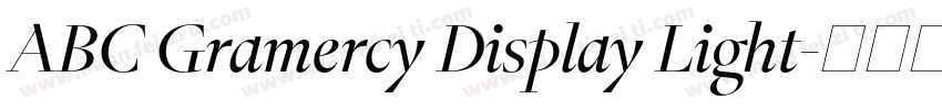 ABC Gramercy Display Light字体转换
